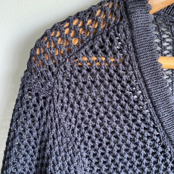 C.J. Banks by Christopher & Banks 3/4 Sleeve Open Knit Cardigan Top Size 2X - Picture 3 of 12